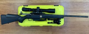 USED (CONSIGNMENT) TIKKA T3 VARMINT BLUED 308 WIN W/ PICATINNY / MAK MOUNT / KAHLES K312i 3-12X50 (MIL 7 RETICLE) – BIPOD – CLEANING KIT